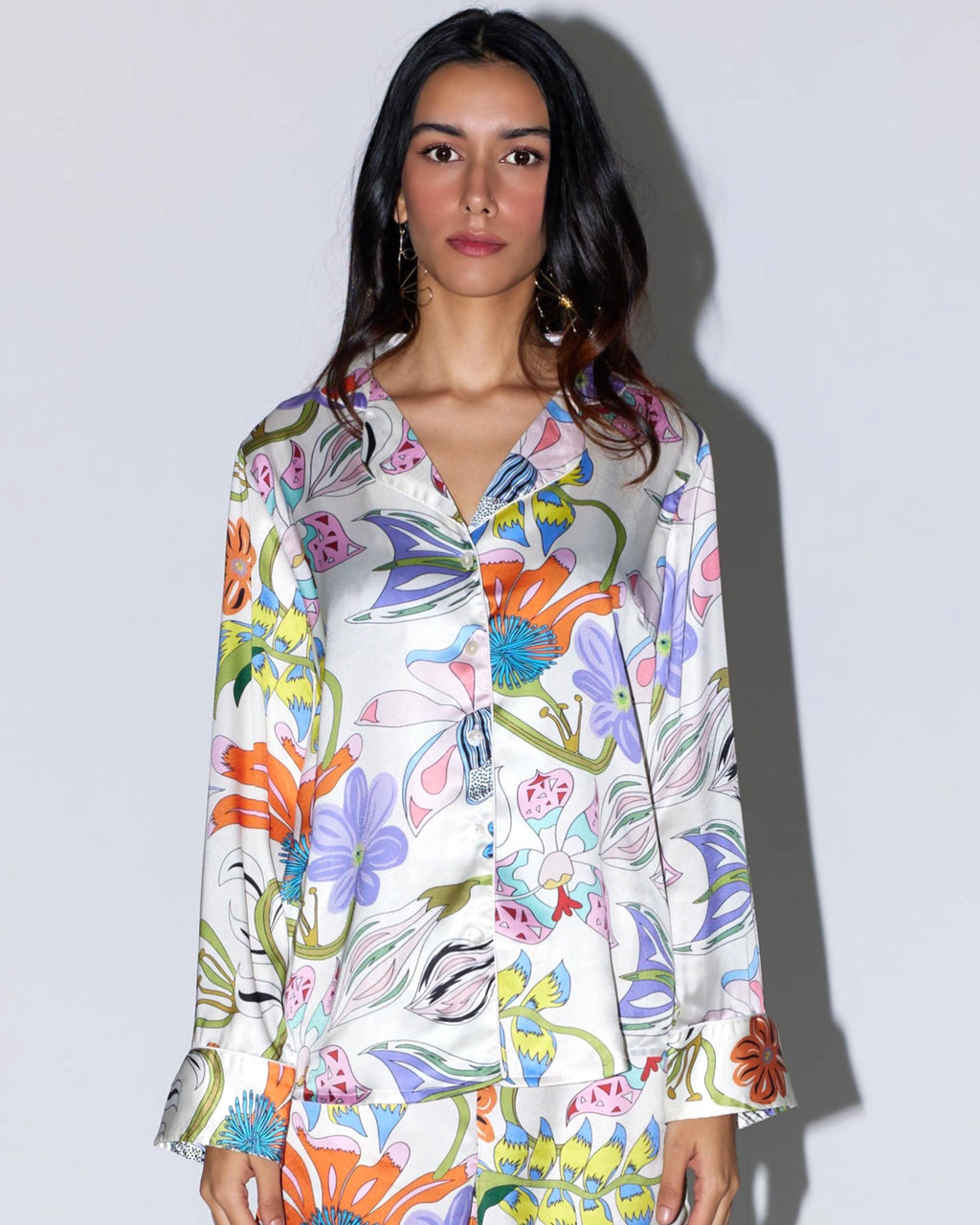 The White Floral Pyjama Set