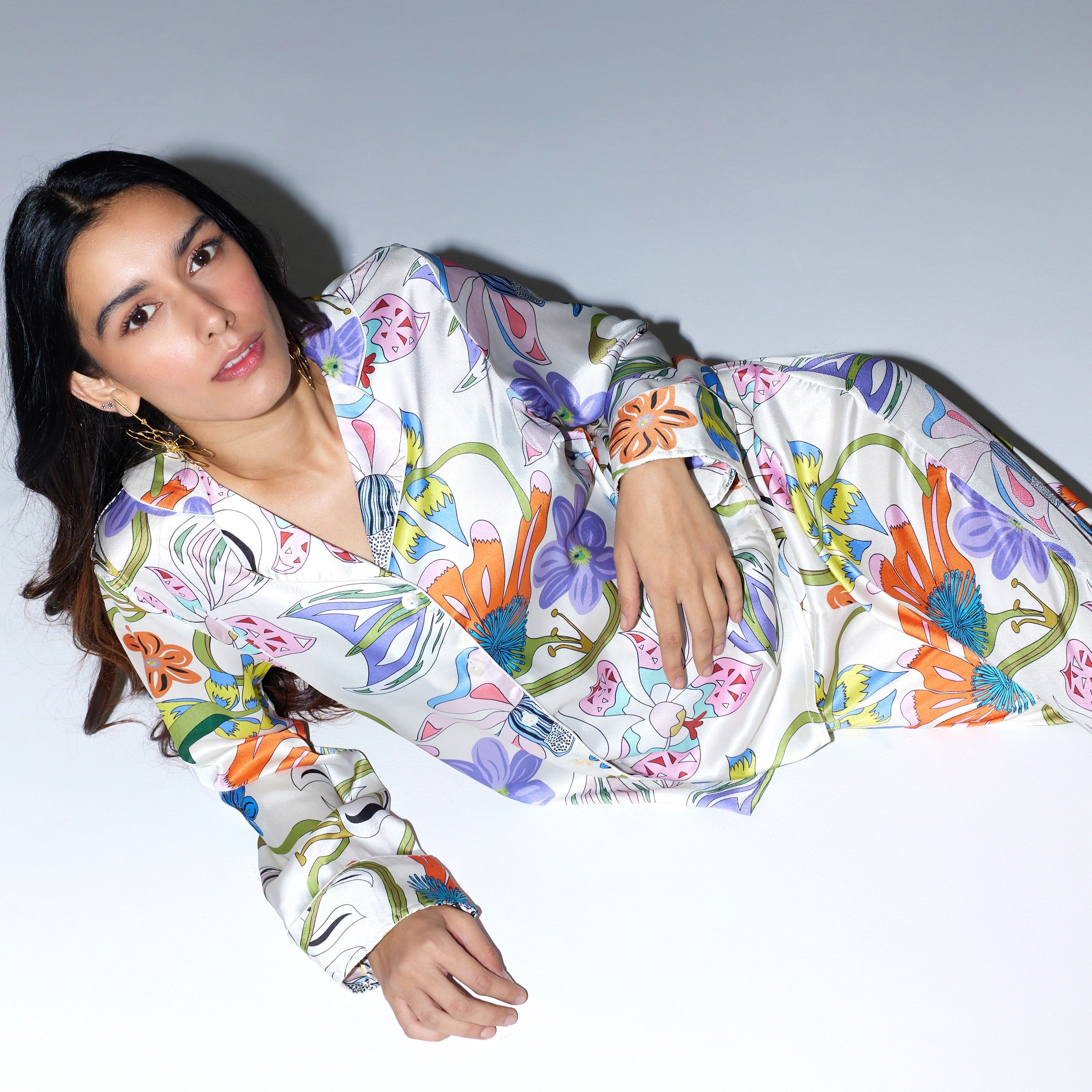 The White Floral Pyjama Set