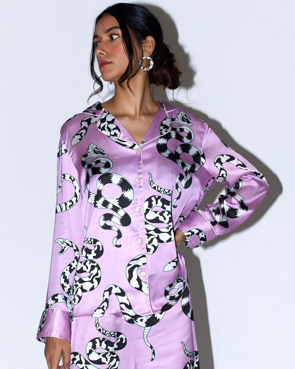 The Lilac Serpent Pyjama Set