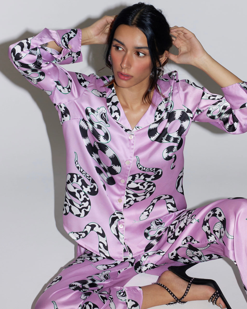 The Lilac Serpent Pyjama Set