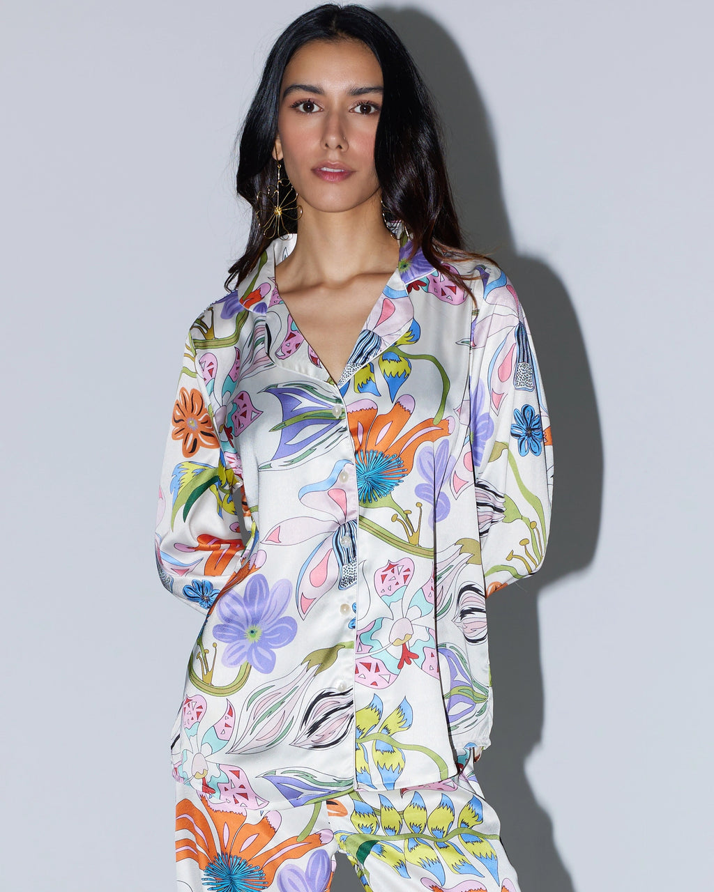 The White Floral Pyjama Set