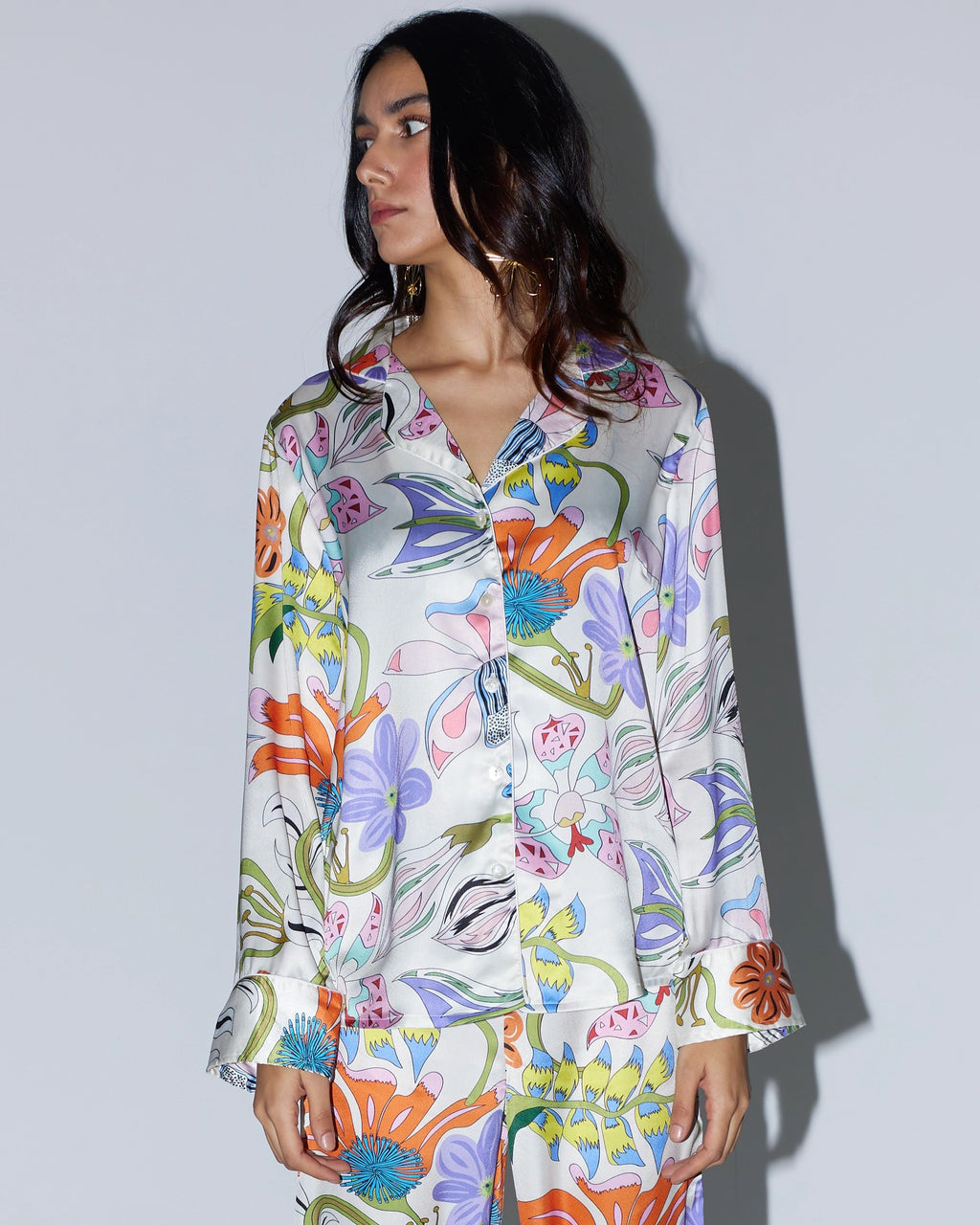 The White Floral Pyjama Set