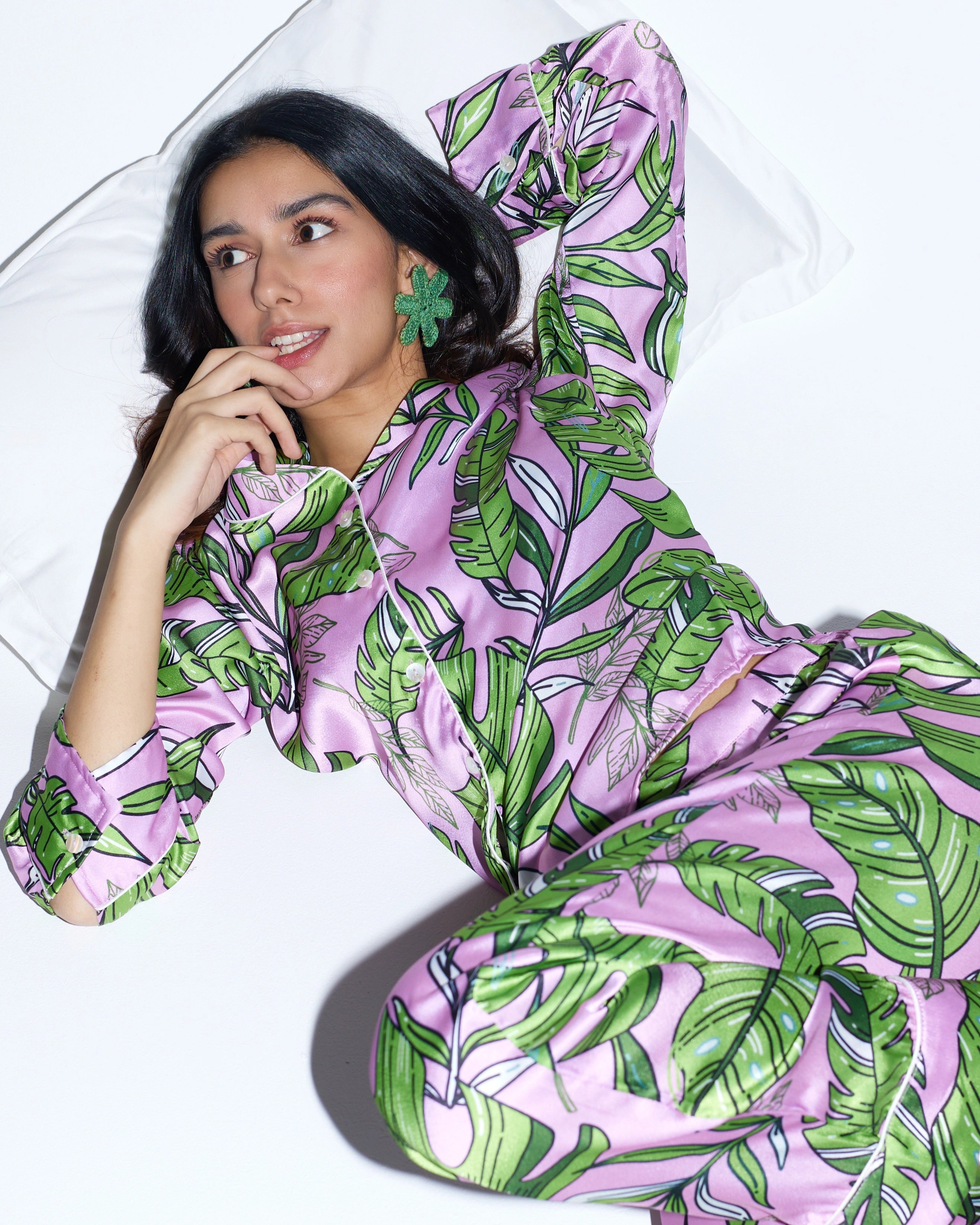 The Pink Tropical Pyjama Set