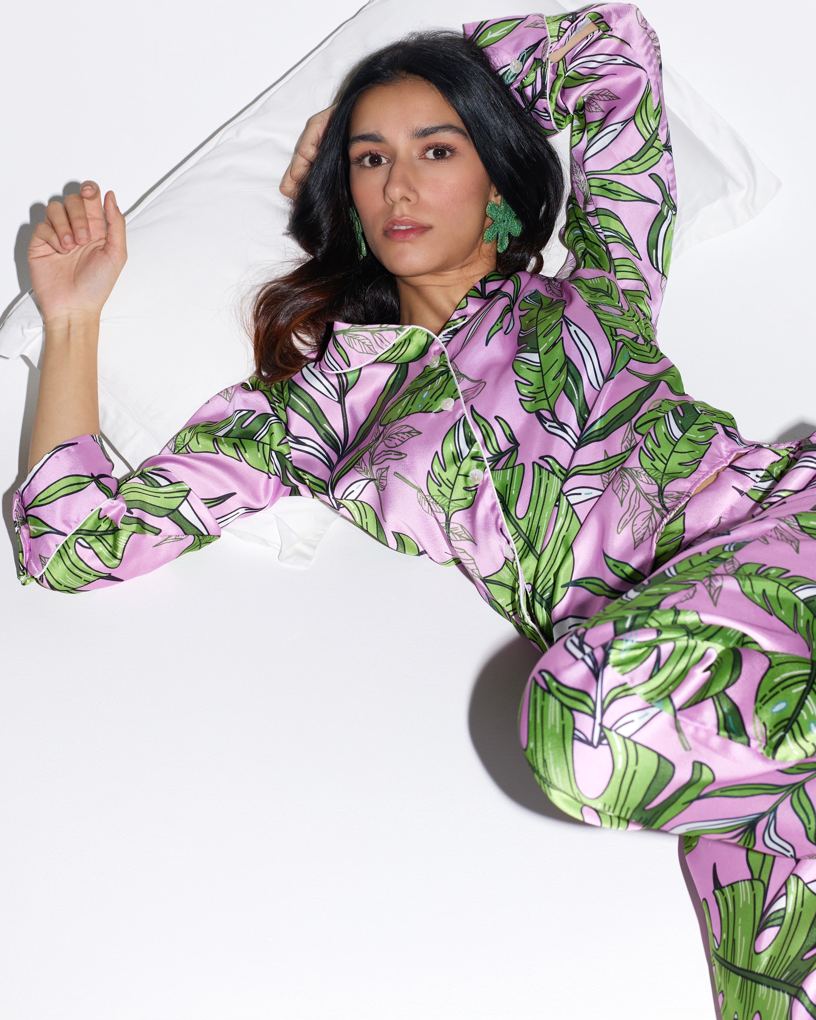 The Pink Tropical Pyjama Set