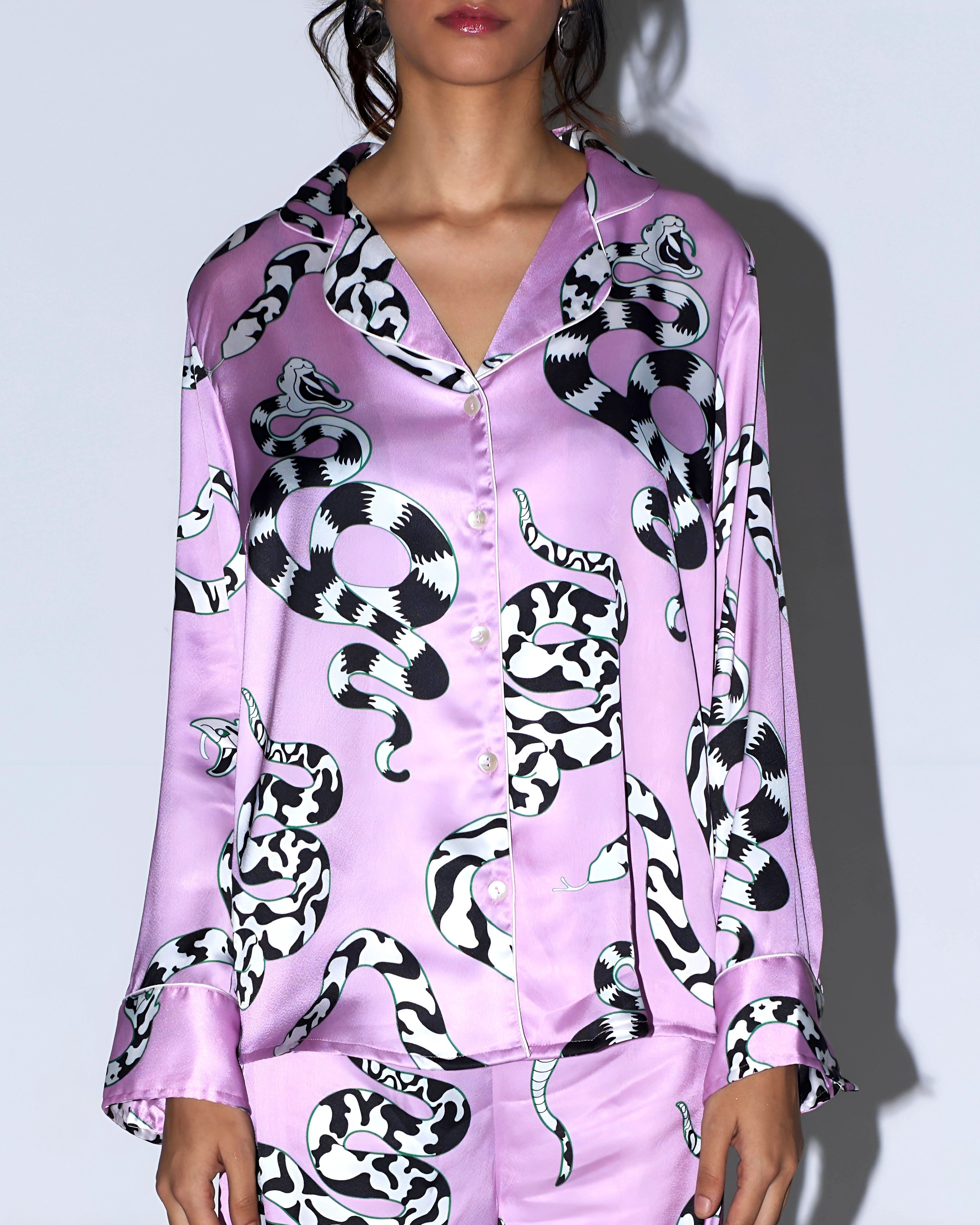 The Lilac Serpent Pyjama Set