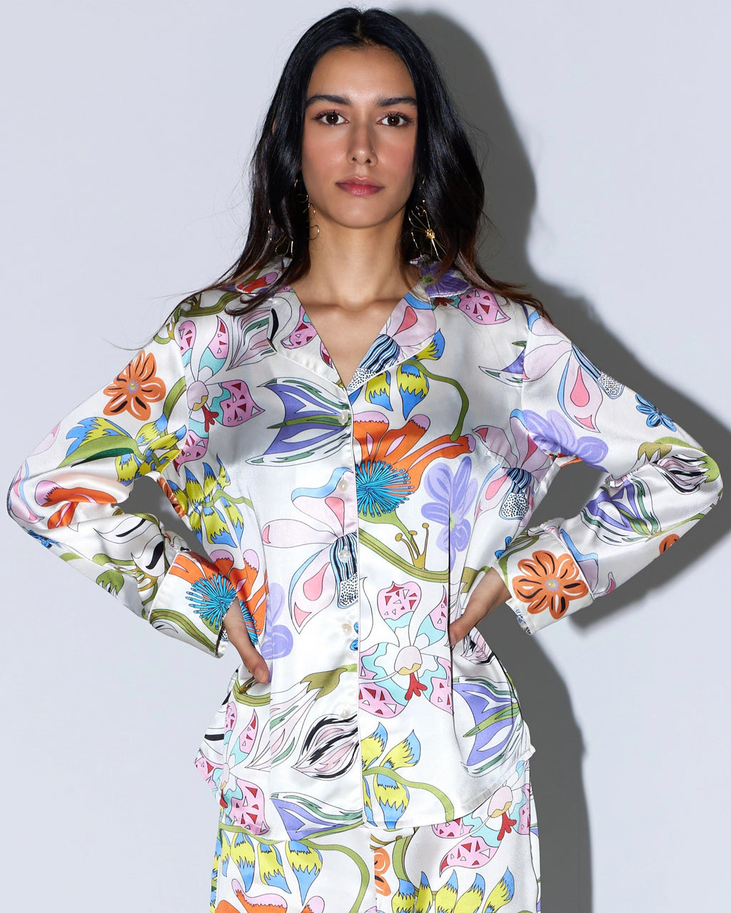 The White Floral Pyjama Set